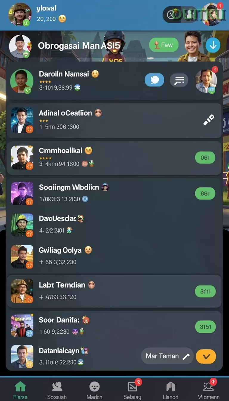 Cuplikan layar 9SL — pengaturan akun